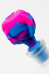 2-in-1 Silicone talon bowl with multi-hole glass bowl