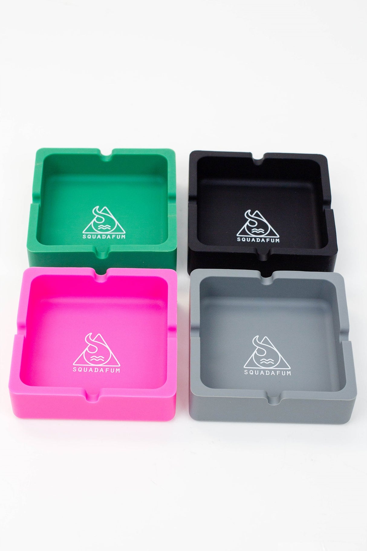 Squadafum Premium Silicone Ashtrays - Set of 8