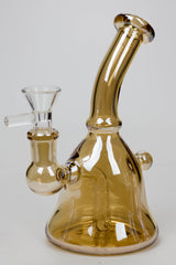6" 2-in-1 fixed 3 hole diffuser bell Metallic tinted bubbler