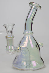 6" 2-in-1 fixed 3 hole diffuser bell Metallic tinted bubbler