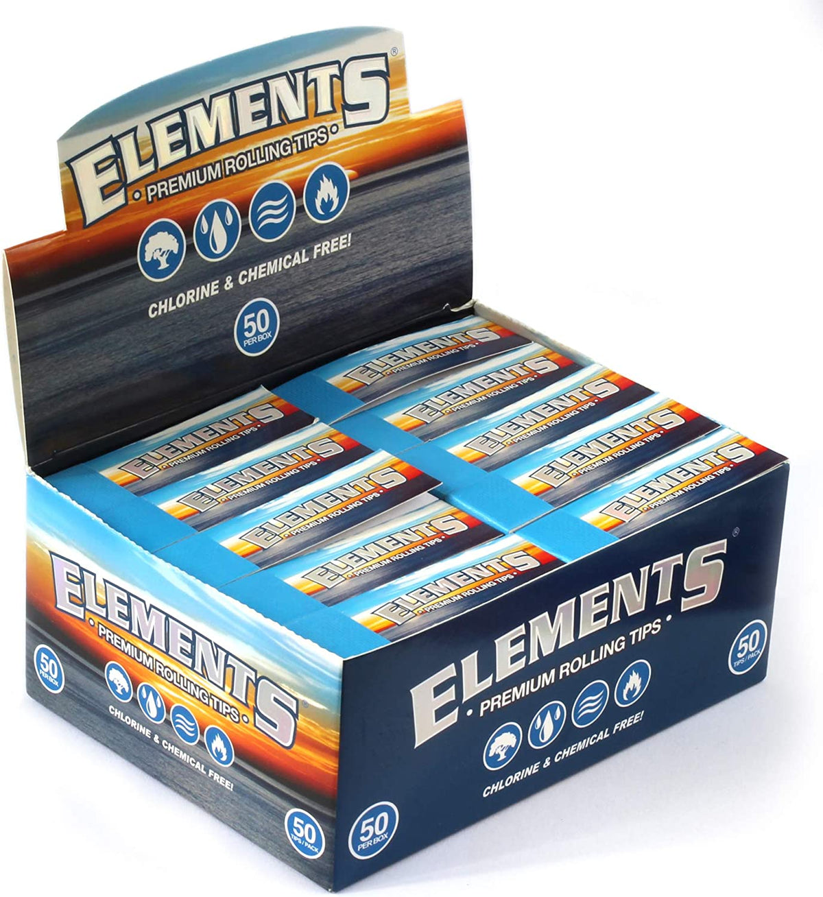 ONE Filter Tip Elements Premium Wide Rolling Tips - Box of 50 Elements Premium Wide Rolling Tips - Box of 50