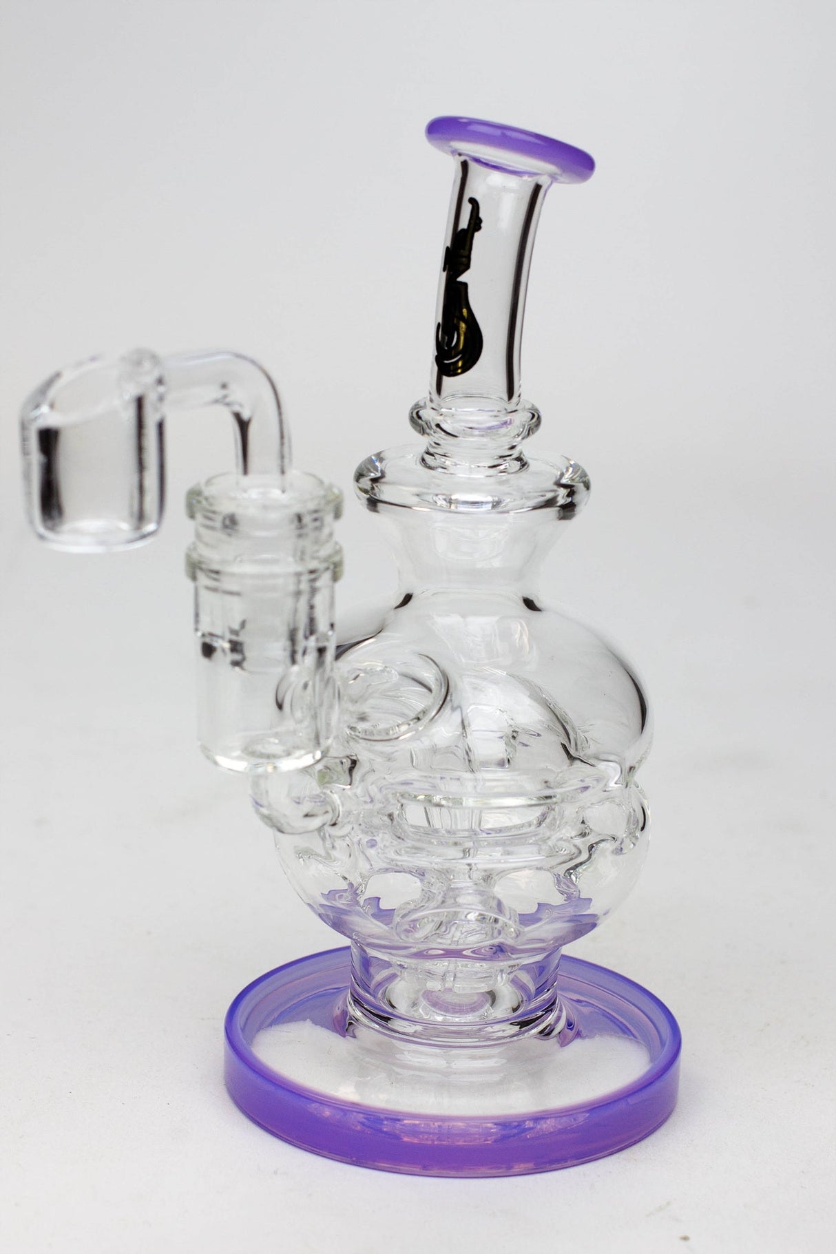 6" Genie Double glass recycle rig with shower head diffuser