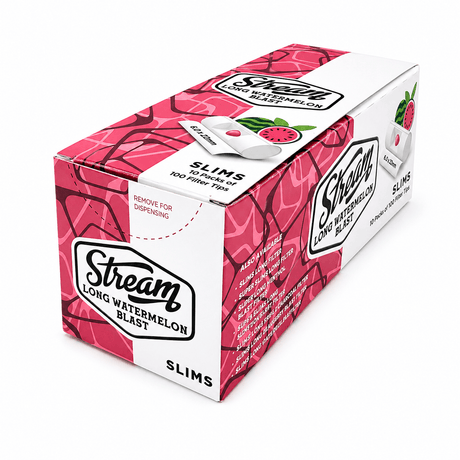 STREAM Filter Tip STREAM | Slims Long Watermelon Blast RYO Filters Display Carton - 10 Bags (Watermelon Capsule Type) STREAM | Slims Long Watermelon Blast RYO Filters Display Carton - 10 Bags (Watermelon Capsule Type)