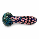 Pipe en verre de 5 po, décor toile d'araignée bleue