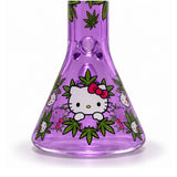 14" Character & Leaf Pattern Beaker Bong – 7mm Glass