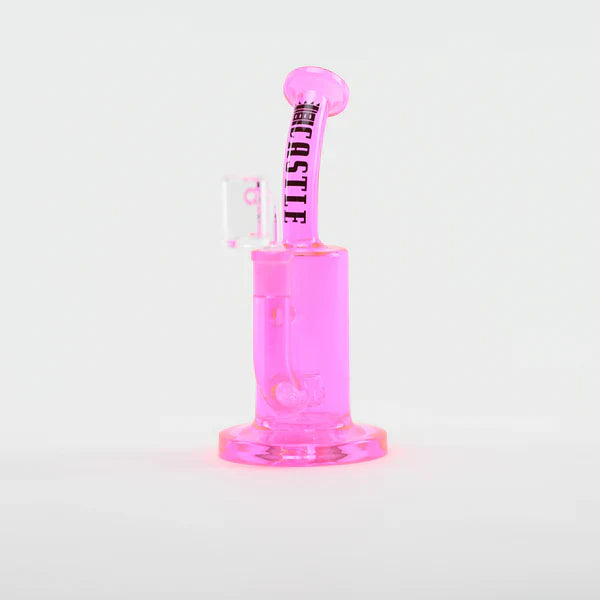 Castle Glassworks | 8.5" Barrel Dab Rig – 7mm Thick Electroplated Glass (14mm Female)