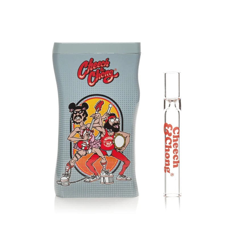 West Coast Gifts Dugout Cheech & Chong | 3.8" Earache Dugout W/Borosilicate Taster Cheech & Chong | 3.8" Earache Dugout W/Borosilicate Taster