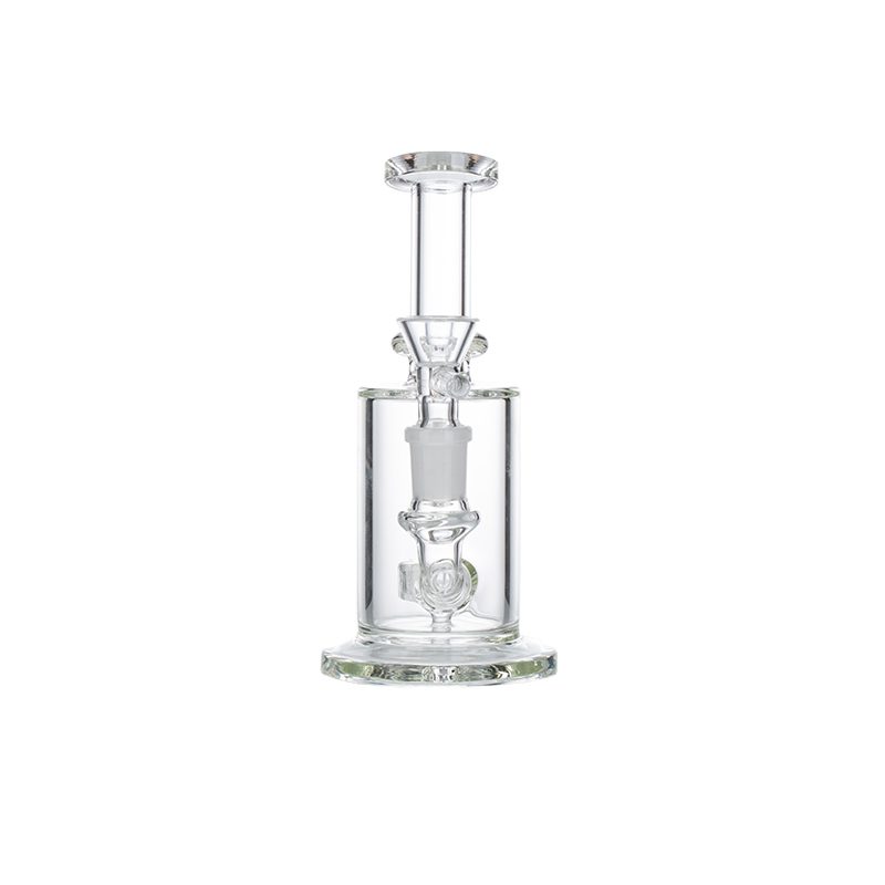 7" Clear Glass Bong with Built-In Diffuser