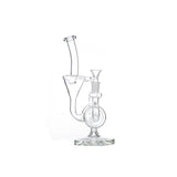 11" Clear Recycler Glass Bong with Inline Diffuser