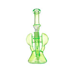 11" Slim Green Recycler Glass Bong