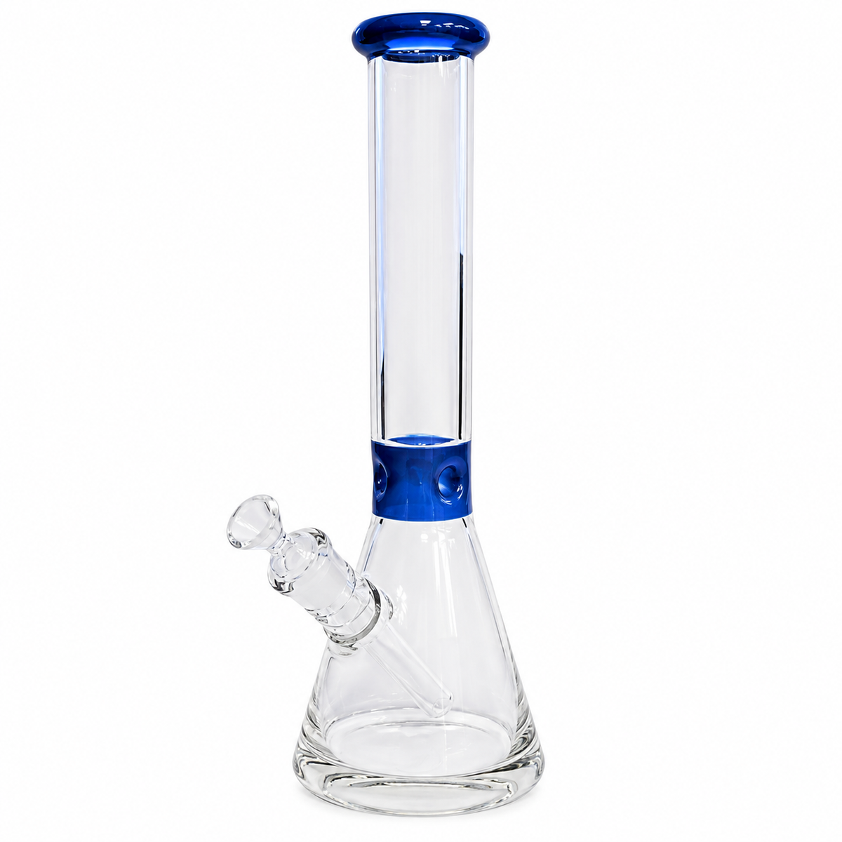 16-Inch 7mm Glass Water Pipe with Ice Catcher