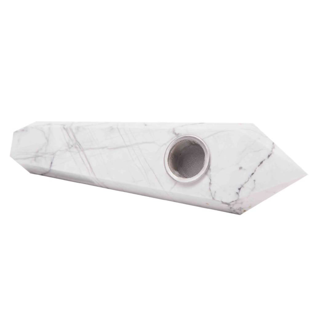 QUARTZ PIPE | WHITE TURQUOISE