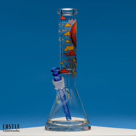 Castle Glassworks Glass Bong Castle Glassworks Robot 14" 9 mm Beaker Bong Castle Glassworks Robot 14" Beaker Bong | Canada