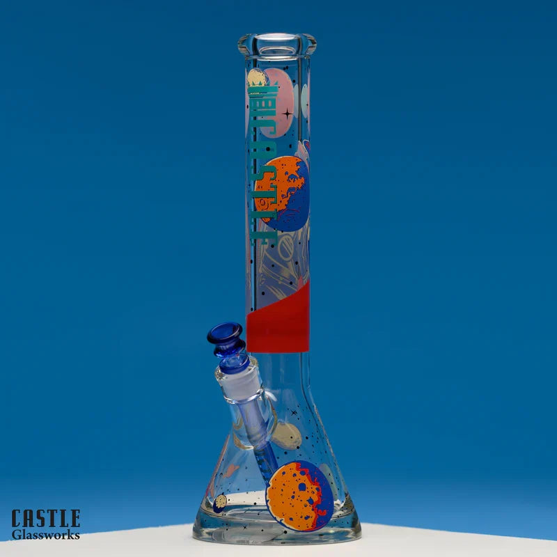 Castle Glassworks Space Case 16" 9 mm Glass Bong with 12 mm Base