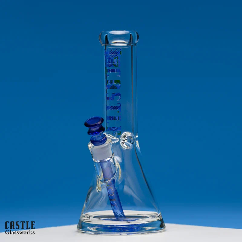 Castle Glassworks Hex 12" 9 mm Glass Bong with 12 mm Base