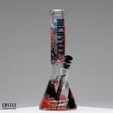 Castle Glassworks Raven 14" 9 mm Beaker Bong with 15 mm Base