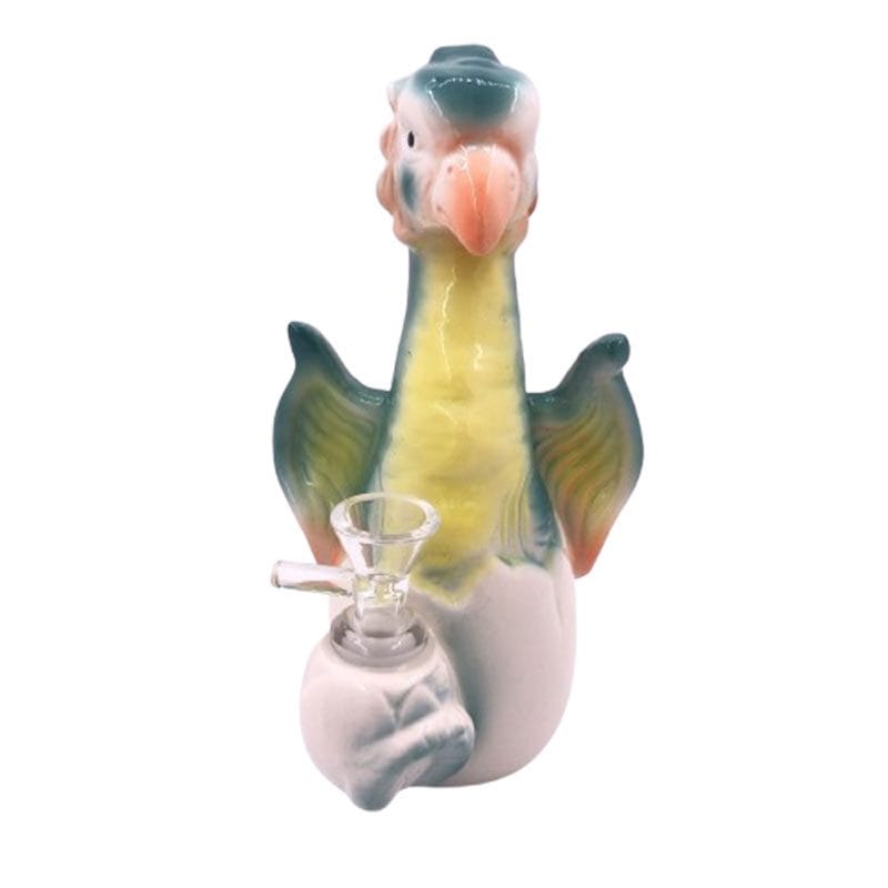 Canadian Distributor Ceramic Bong 8" Folky Bird Design Ceramic Bong – Artistic Handcrafted Style [ES088WP] 8" Folky Bird Design Ceramic Bong – Artistic Handcrafted Style [ES088WP]