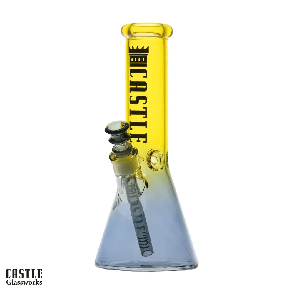 Castle Glassworks 12" Electroplated Beaker Bong – 5mm Glass