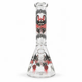 10" Glow-in-the-Dark Skull Graphic Beaker Bong