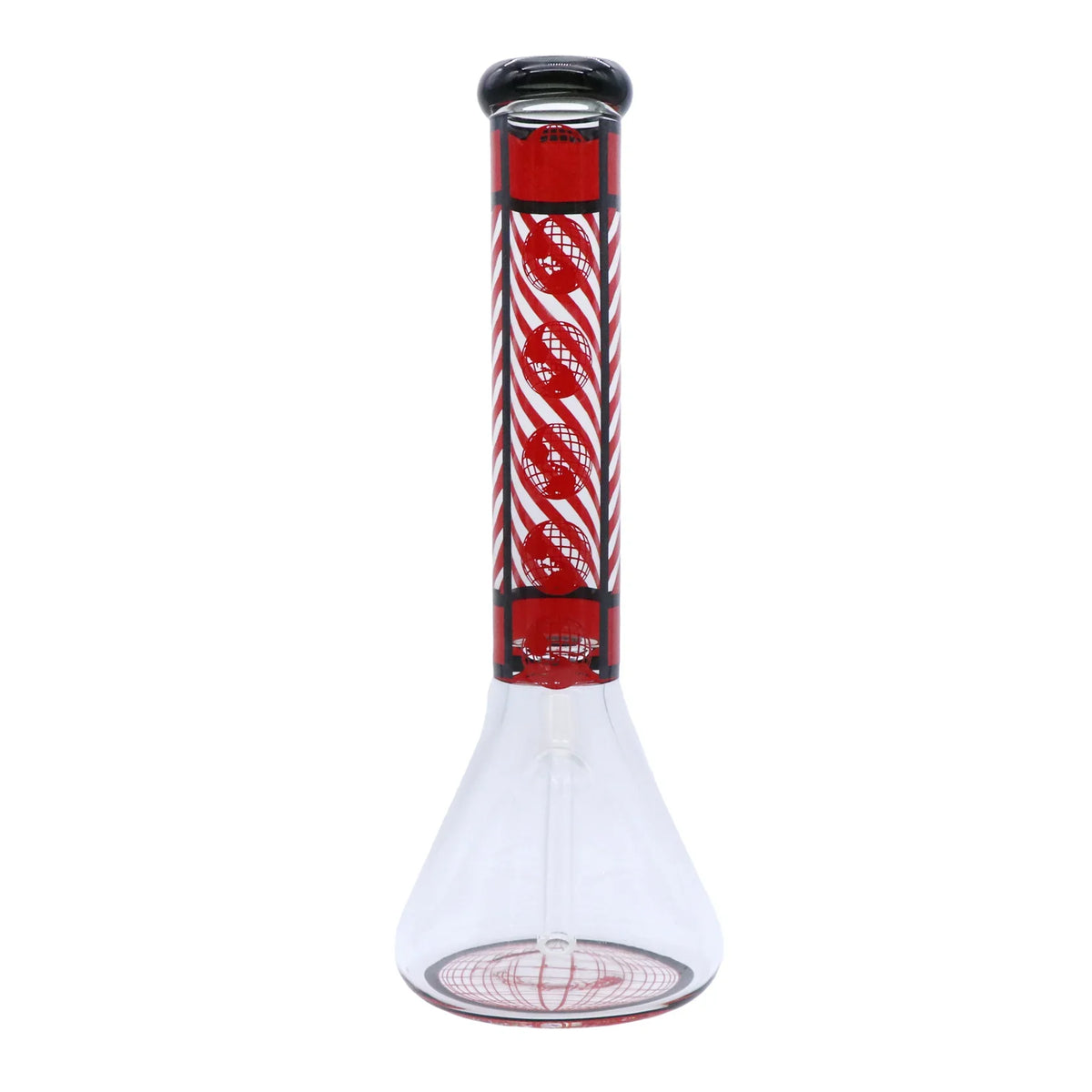 Infyniti 14" 7 mm Stripe Glass Beaker Bong