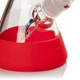 West Coast Gifts Glass Bong Grateful Dead | 10" Tall Steal Your Face Beaker Base Water Pipe W/Silicone Base Grateful Dead | 10" Tall Steal Your Face Beaker Base Water Pipe W/Silicone Base