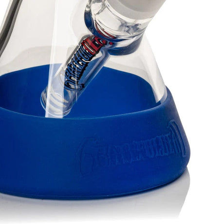 West Coast Gifts Glass Bong Grateful Dead | 10" Tall Bertha Beaker Base Water Pipe W/Silicone Base Grateful Dead | 10" Tall Bertha Beaker Base Water Pipe W/Silicone Base