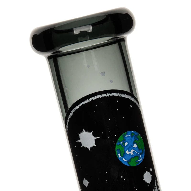 West Coast Gifts Glass Bong Grateful Dead | 10" Tall Space Your Face Beaker Base Water Pipe W/Silicone Base Grateful Dead | 10" Tall Space Your Face Beaker Base Water Pipe W/Silicone Base