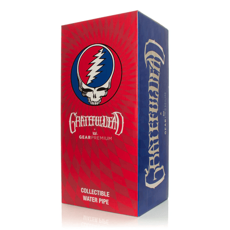 West Coast Gifts Glass Bong Grateful Dead | 10" Tall Steal Your Face Beaker Base Water Pipe W/Silicone Base Grateful Dead | 10" Tall Steal Your Face Beaker Base Water Pipe W/Silicone Base