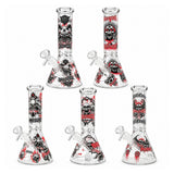 10" Glow-in-the-Dark Skull Graphic Beaker Bong