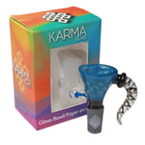 Karma | 14mm Honeycomb, Black Joint Glass Bowl  (Purple)