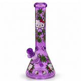 14" Character & Leaf Pattern Beaker Bong – 7mm Glass