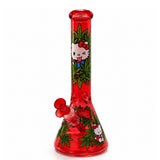 14" Character & Leaf Pattern Beaker Bong – 7mm Glass