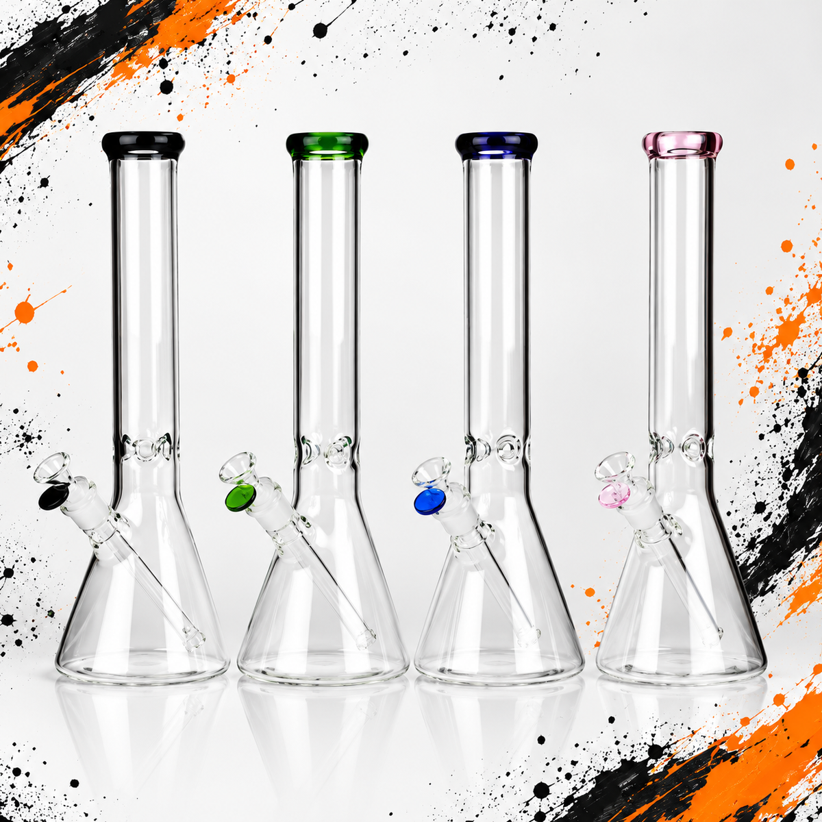 18" No Logo Beaker Bong - Large Classic Borosilicate Glass
