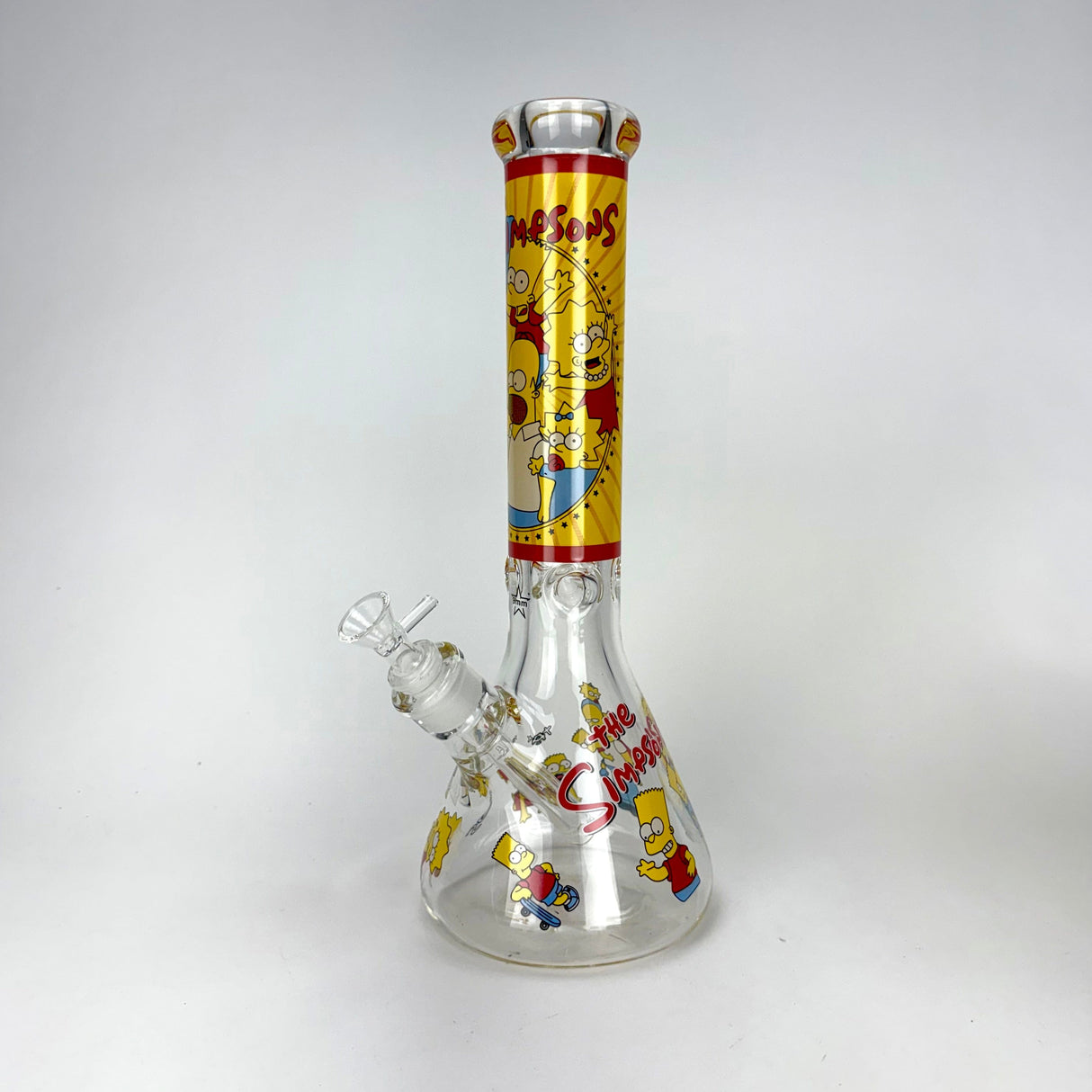 NIBO Distribution Glass Bong 14" Yellow Family Cartoon 9 mm glass bongs [PIP789] 14" Yellow Family Cartoon 9 mm glass bongs [PIP789]