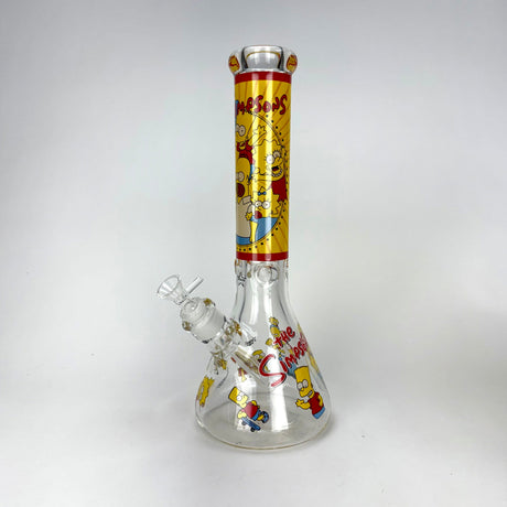 NIBO Distribution Glass Bong 14" Yellow Family Cartoon 9 mm glass bongs [PIP789] 14" Yellow Family Cartoon 9 mm glass bongs [PIP789]