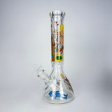 NIBO Distribution Glass Bong 14" Yellow Family Cartoon 9 mm glass bongs [PIP789] 14" Yellow Family Cartoon 9 mm glass bongs [PIP789]