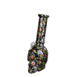 8" Skull-Themed Mini Glass Water Pipe