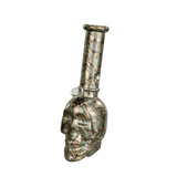 8" Skull-Themed Mini Glass Water Pipe