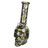 8" Skull-Themed Mini Glass Water Pipe