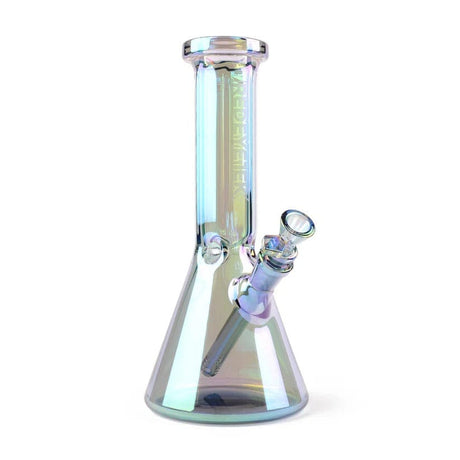 West Coast Gifts Glass Bong Red Eye Tek | 10" Tall Green Metallic Terminator Finish Hex Top Beaker Tube Red Eye Tek | 10" Tall Green Metallic Terminator Finish Hex Top Beaker Tube
