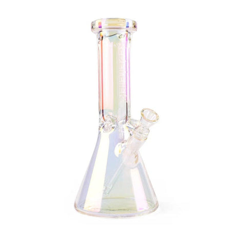 West Coast Gifts Glass Bong Red Eye Tek | 10" Tall Rainbow Metallic Terminator Finish Hex Top Beaker Tube Red Eye Tek | 10" Tall Rainbow Metallic Terminator Finish Hex Top Beaker Tube
