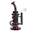 West Coast Gifts Glass Rig Red Eye Tek | 9.5" Tall Blue Metallic Terminator Finish Glitch Klein Recycler Rig Red Eye Tek | 9.5" Tall Blue Metallic Terminator Finish Glitch Klein Recycler Rig