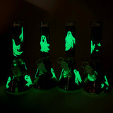 10-Inch Cute Ghost Glow-in-the-Dark Glass Beaker Bong