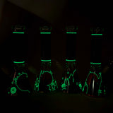10-Inch Halloween Glow-in-the-Dark Glass Beaker Bong