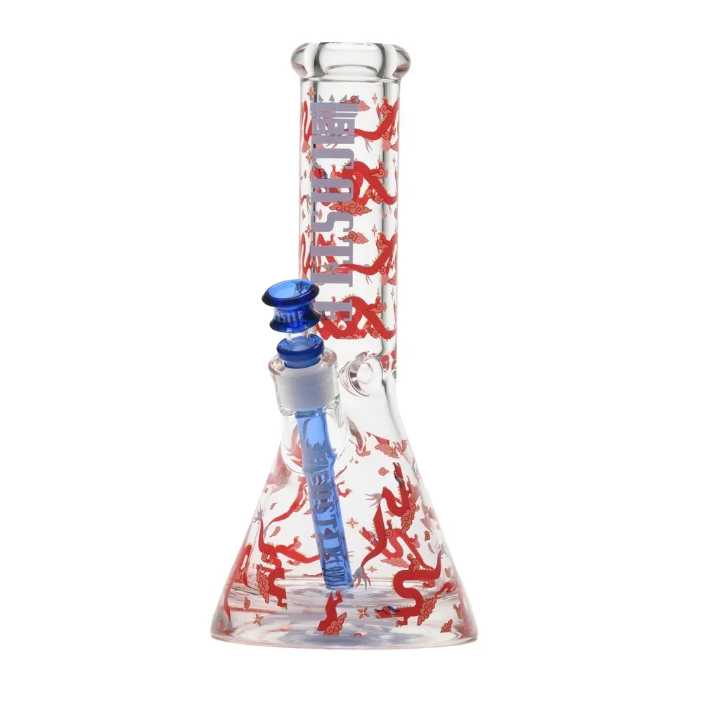 ucky Dragon 12" 9 mm Thick Glass Beaker Bong