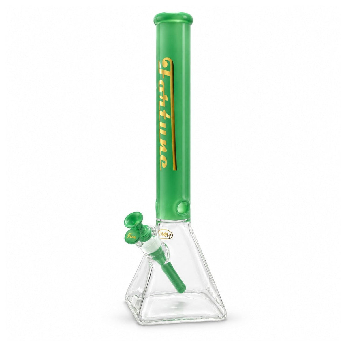Fortune 18" Square Base 7mm Glass Bong – 50mm Neck