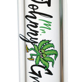 Johnny Green | 10″ 9mm Straight Tube with Grid Percolator Slide – Green (MJG-011)