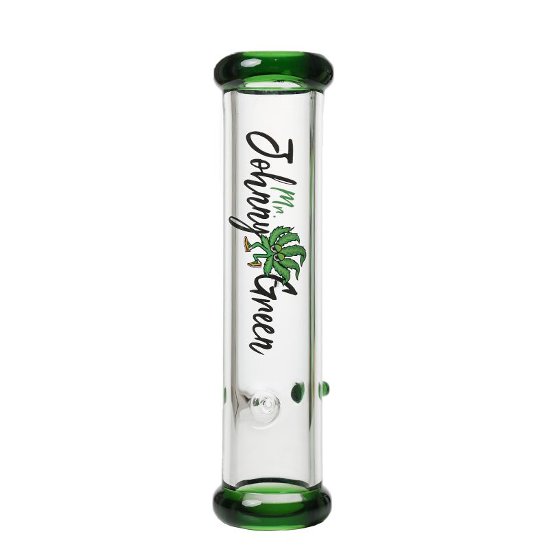 Johnny Green 10" 7 mm Green Steamroller Glass Pipe