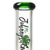 Johnny Green 10" 7 mm Green Steamroller Glass Pipe