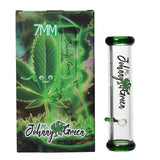 Johnny Green 10" 7 mm Green Steamroller Glass Pipe